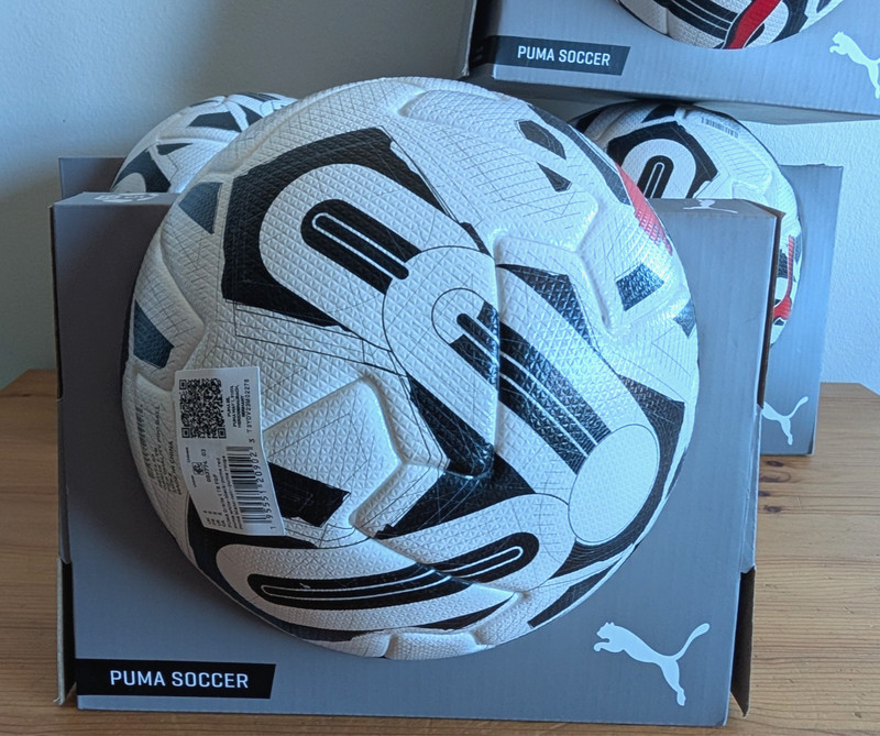 Puma Orbita 1 TB FIFA Quality Pro Ball Black White Red Size 5 Set of 3 NEW gallery