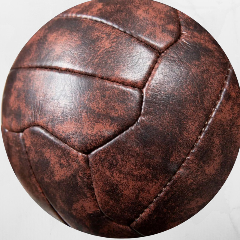 Vintage Style Hand-Stitched Leather Soccer Ball - Antique Brown Football gallery