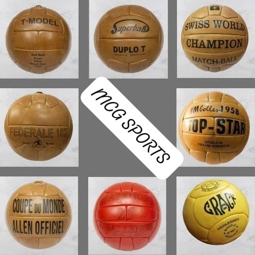 Historical Balls Set 8 Pcs FIFA World Cup 1930 to 1966 in Leather Size 5