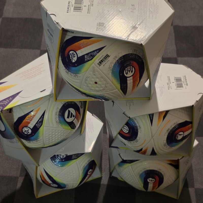 Lot of 5 Adidas Uefa Womens Euro 2025 Official Pro Soccer Balls Size 5