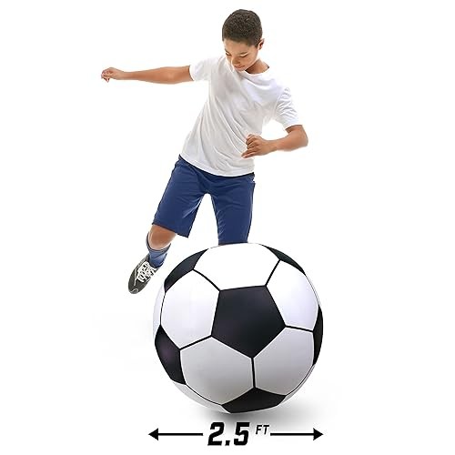 Giant Inflatable Soccer Ball - Made from Premium Raft Grade Vinyl, Black & gallery