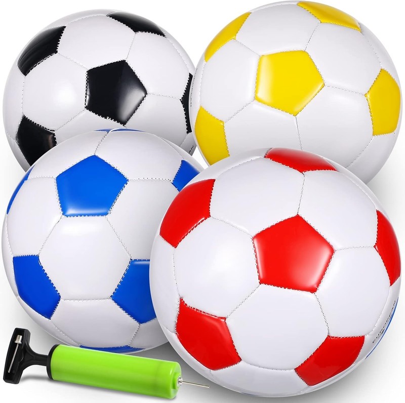 4 Fun and Portable Soccer Balls with Pump - Outdoor & Indoor Sports for All Ages gallery