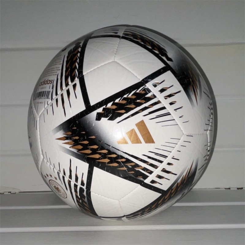 adidas AL RIHLA Match Ball Replica Club Soccer Ball Size 5 White Black Gold