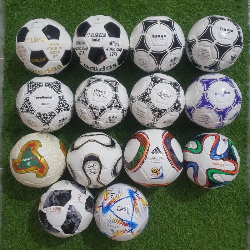 Adidas Historical Mini Ball Set 14 PCs FIFA World Cup 1970 to 2022 Size 1