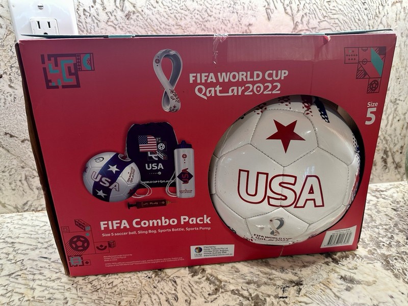 FIFA World Cup 4pc Combo Soccer Set, Size 5 Soccer Ball, USA Flag gallery