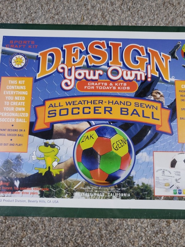 Sports Craft Kit Design Your Own Soccer Ball All Weather Hand Sewn Ball Sealed gallery
