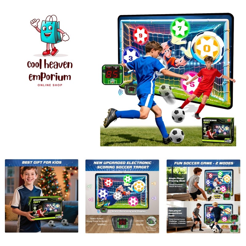 Electronic Scoring Soccer Game Set for Kids, Indoor-Outdoor Fun 3-10 Yrs
