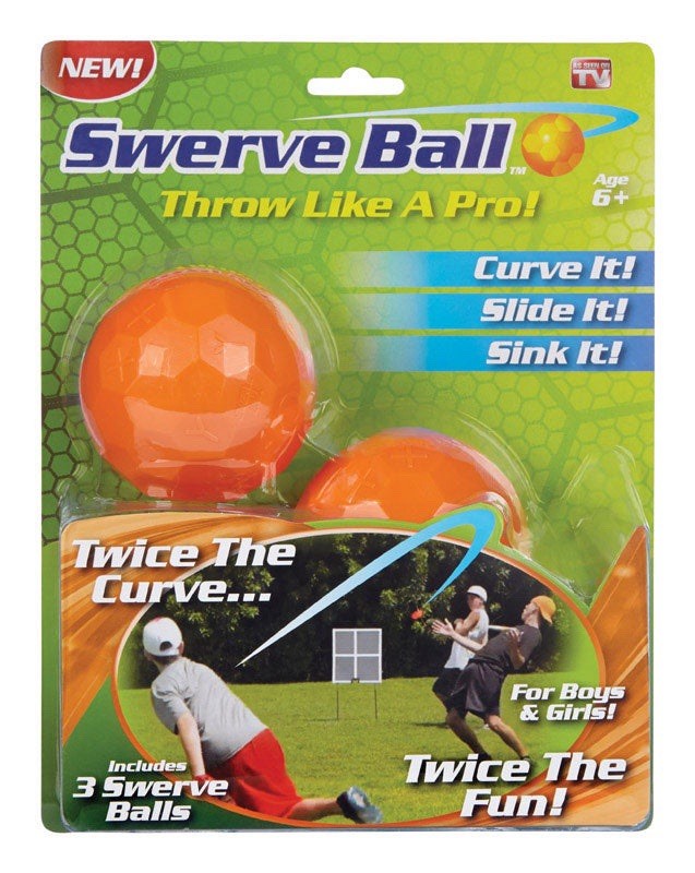 SWERVE BALL SET OF 3 ORANGE BASEBALLS THROW LIKE A PRO NEW