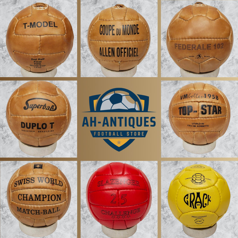 Historical Mini Balls Set 8 Pcs FIFA world cup 1930 to 1966 in Leather Size 1
