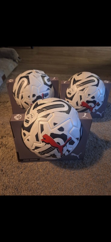 Puma Orbita 1 TB FIFA Quality Pro Ball Black White Set of 3 White Red Size 5