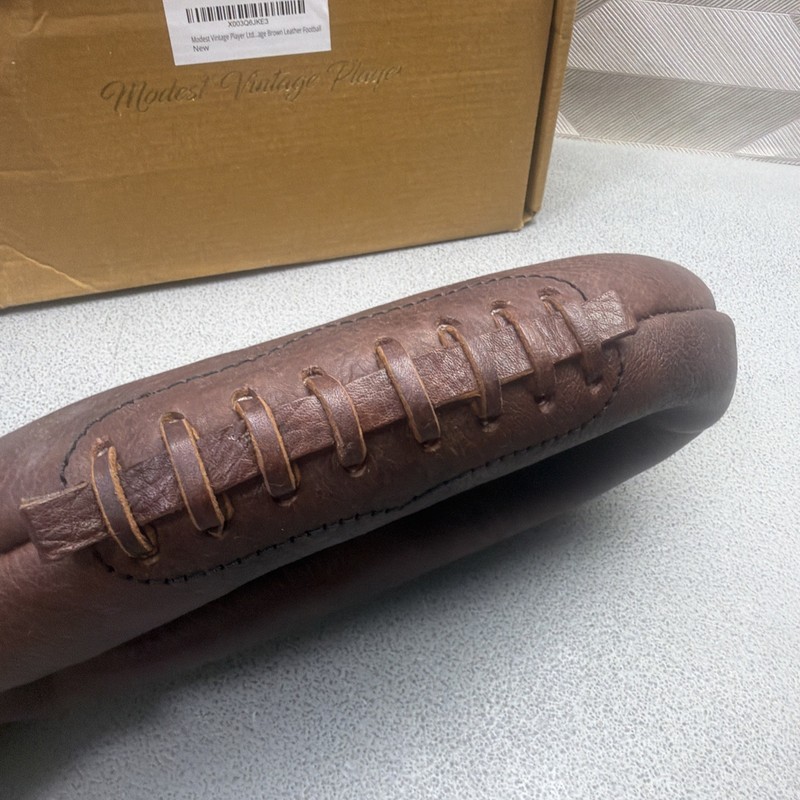 Modest Vintage Player LTD Retro Heritage Brown Leather Football BALL gallery