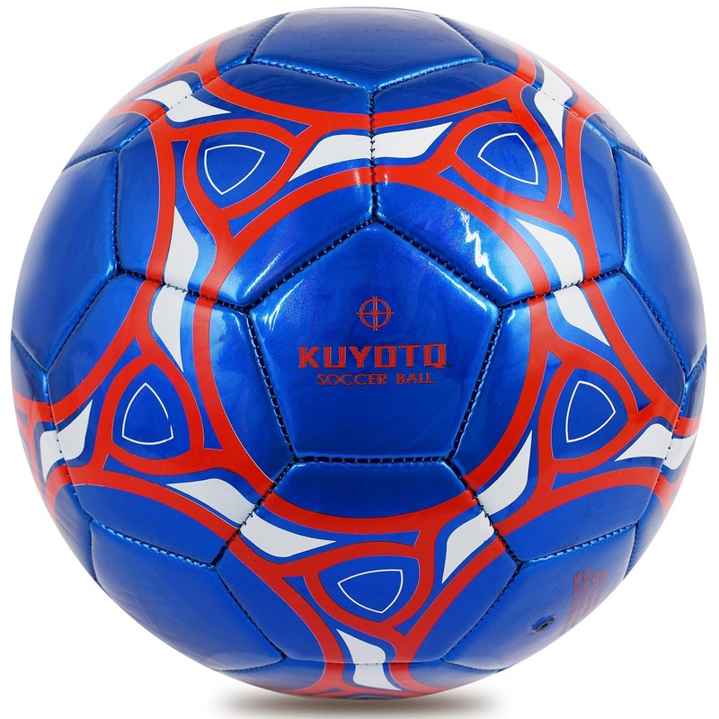 Size 5 Soccer , Official Match & Training Soccer , Metallic Blue TPU Leather ...
