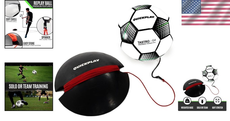 Replay Adjustable Soccer Training Ball | Size 5 with Weighted Base for Skills gallery