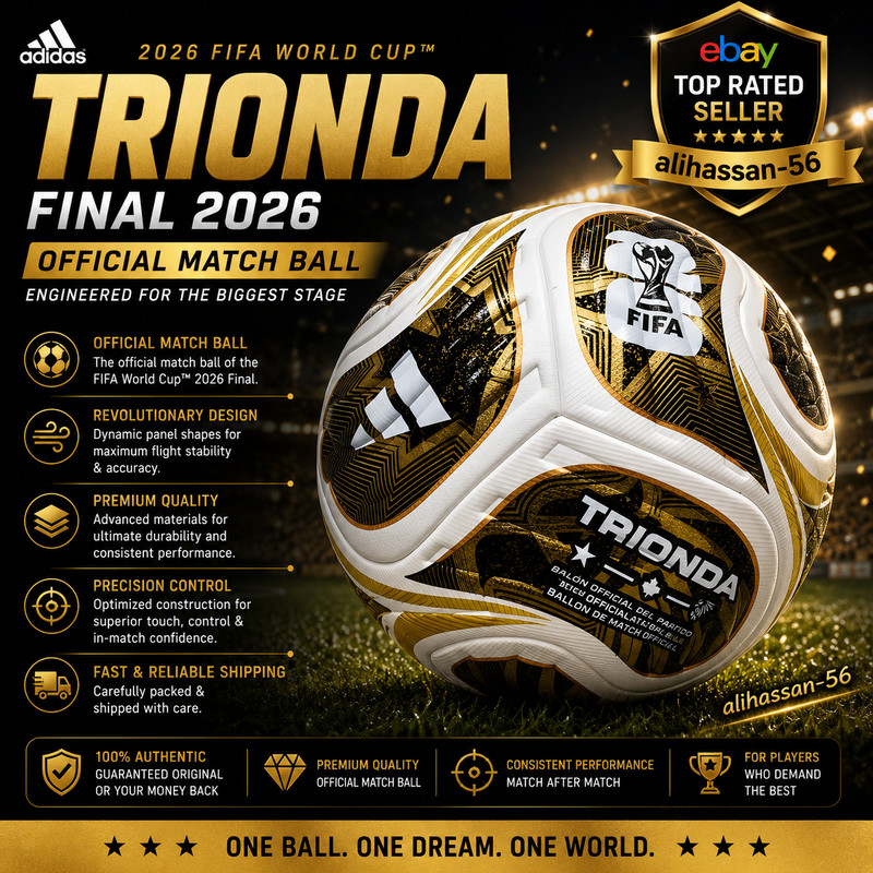 Golden Trionda 2026 FIFA World Cup Final Official Match Soccer Ball Size 5
