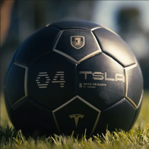 TESLA FC Football Soccer Ball Collectible Size 5 Black not FIFA World Cup