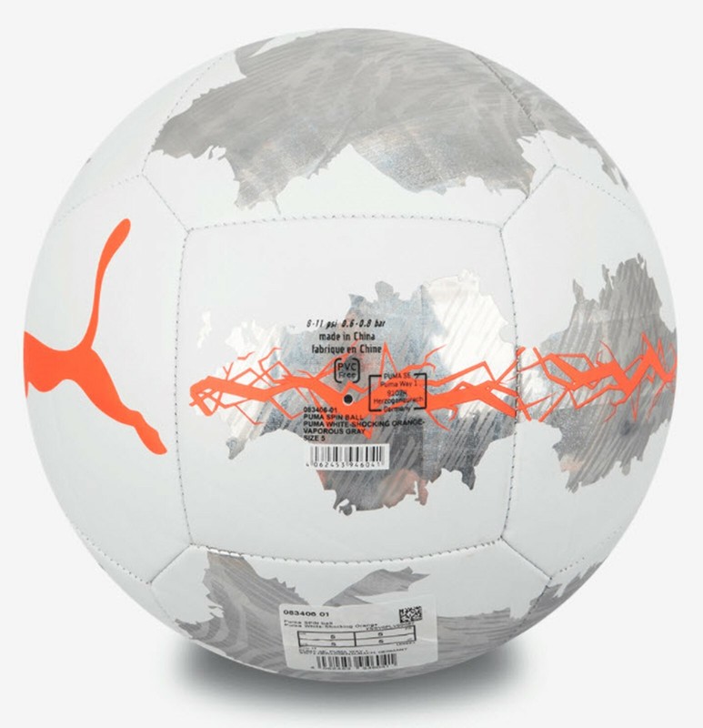 PUMA SPIN Round Soccer Ball White Football Futsal Training SZ5 Balls 08340601 gallery