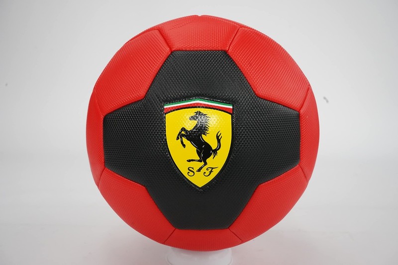 Ferrari No. 3 Mini Size 7.5 inches Limited Edition Soccer Ball, Black/RED