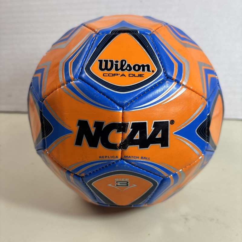 WILSON Copia Due NCAA Replica Match Soccer Ball Size 3 Orange/Blue WTE9382 03YJT