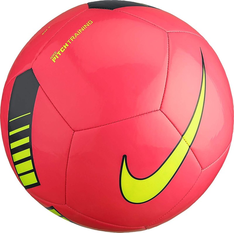 NIKE Pitch Training Soccer Ball, SC3101 639 Size 5 Hyper Pink/Black/Volt