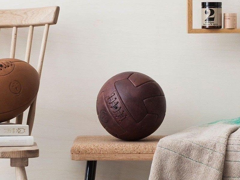 Modest Vintage Player Retro Heritage Brown Leather T Soccer Ball gallery