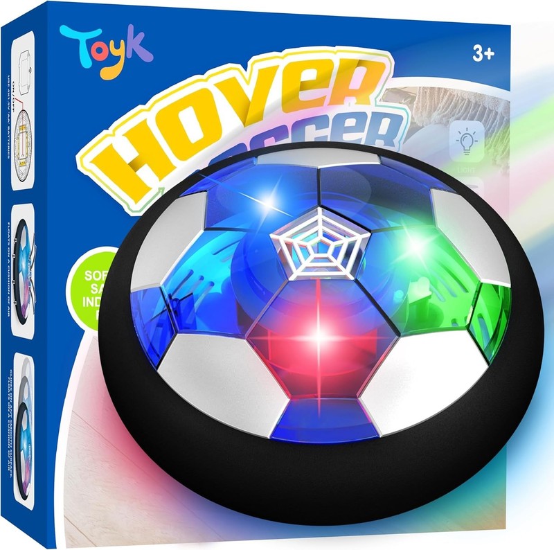 Air Powered Hover Soccer Ball with LED Lights – Fun Indoor/Outdoor Toy for Ag... gallery