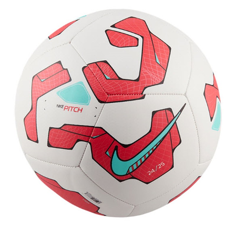 Nike Unisex Pitch FA24 Soccer Ball White Pink Football Futsal Balls FZ2636-104