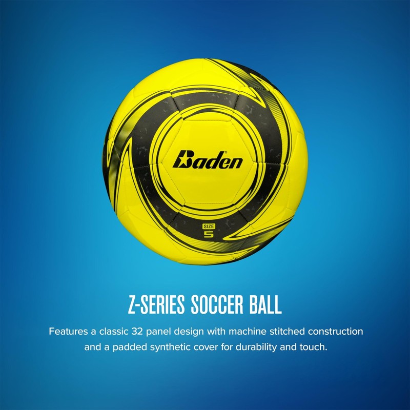 Z-Series Soccer Ball – Size 3, 4, or 5 – Machine Stitched Durable Ball for Ou... gallery