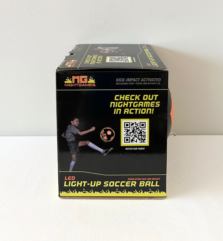 NEW! Night Games LED Light Up Soccer Ball Rubber Shell NIB gallery