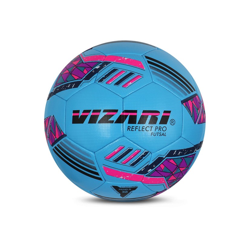 Vizari Reflect Pro Soccer Ball Size | Hand-Stitched Shiny Standard, Sky Blue