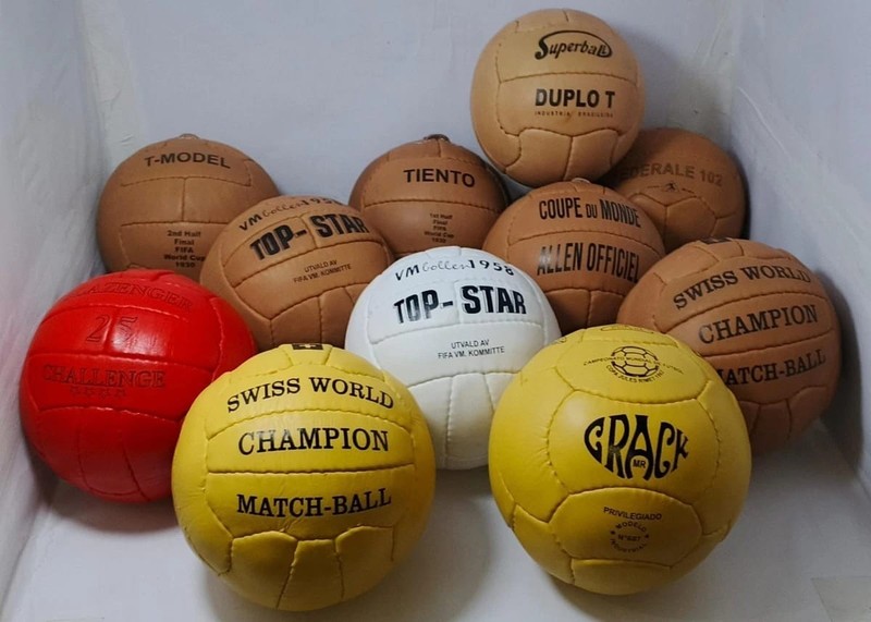 Mini 11 PCS Set in Historical Leather FIFA World Cup 1930 to 1966 ball Size 1 gallery