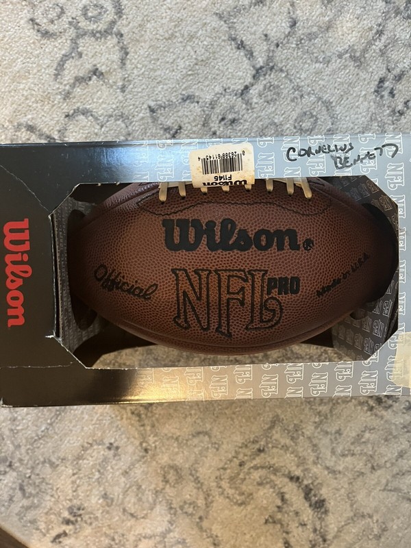 Cornelius Bennett Official Licensed NFL Football Autographed Wilson gallery