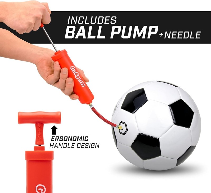 Soccer Ball - Classic Black & White Design with Air Pump - Size 3, 4, 5 gallery