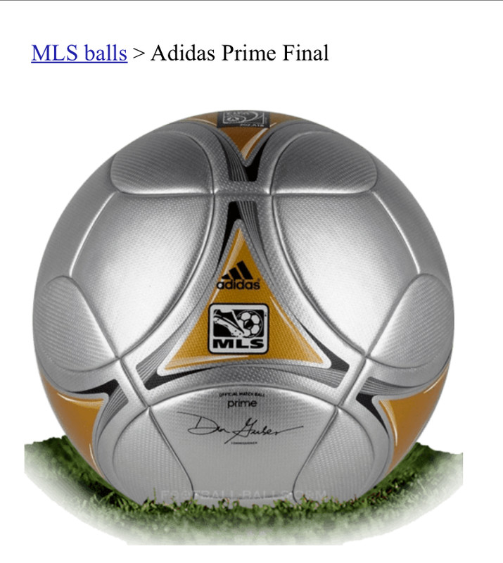 ADIDAS MLS PRIME FINAL SILVER MATCHBALL 2011 TANGO NEW EXTREMELY RARE "PROTOTYPE" gallery