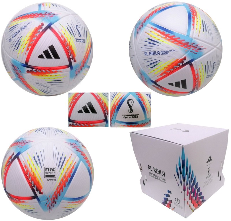 Adidas Rihla World Cup Qatar Training Ball Seamless Soccer Bundesliga + Gift Box