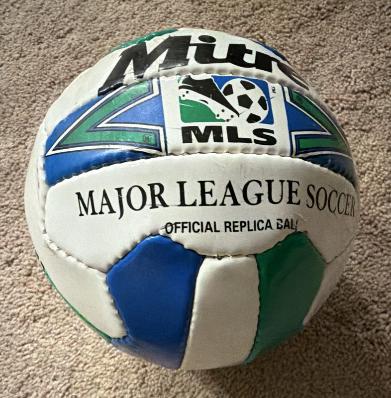 Mitre MLS Official Replica Soccer Ball Size 2 mini VtgWhite/Blue/Green