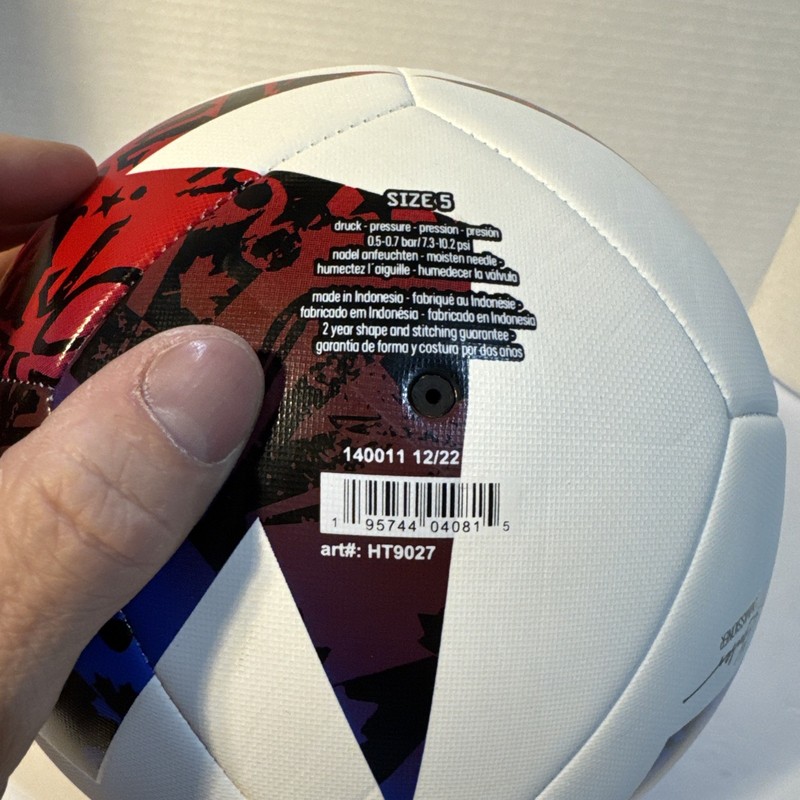 Mens Size 5 Multicolor Adidas MLS Training Replica Match Ball HT9027 gallery