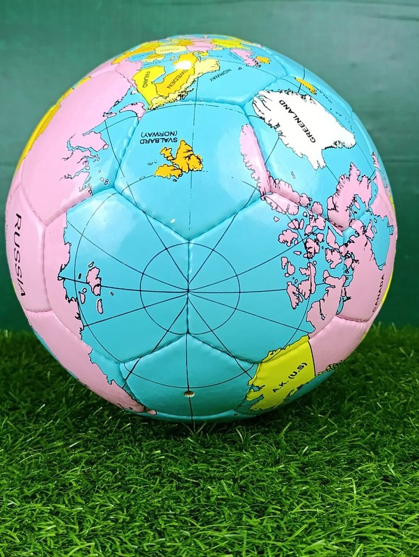 World Map Printed Hand Stitched Size 5 Soccer Ball gallery