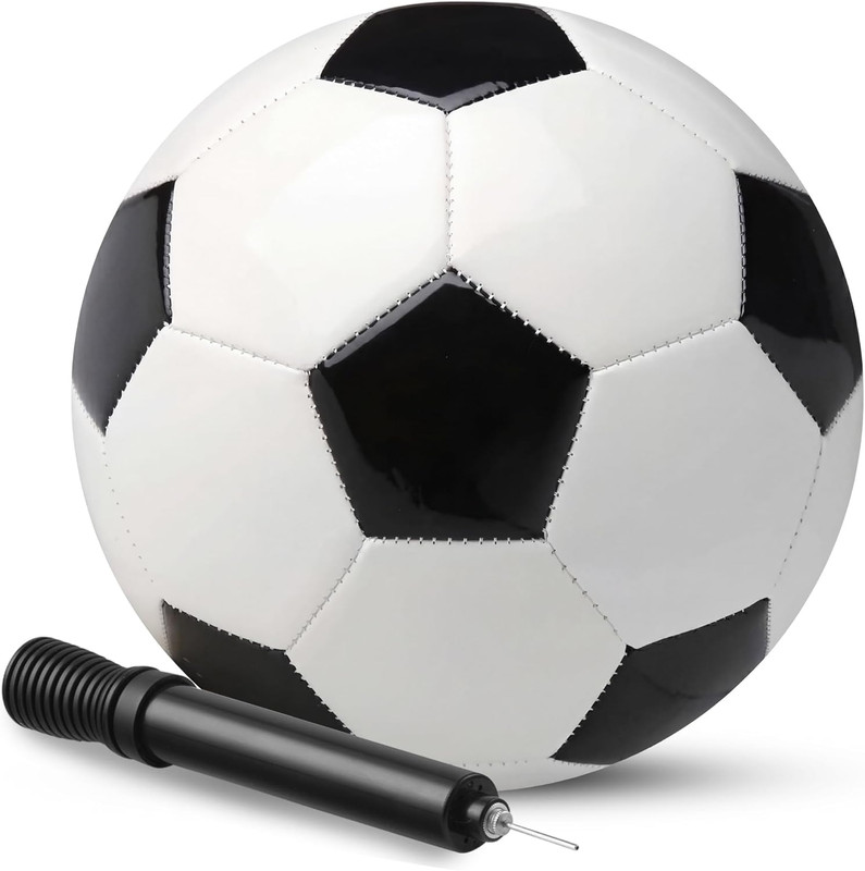 Black & White Soccer Balls – Sizes 2, 3, 4, 5 for Kids, Toddlers & Adults – Pack