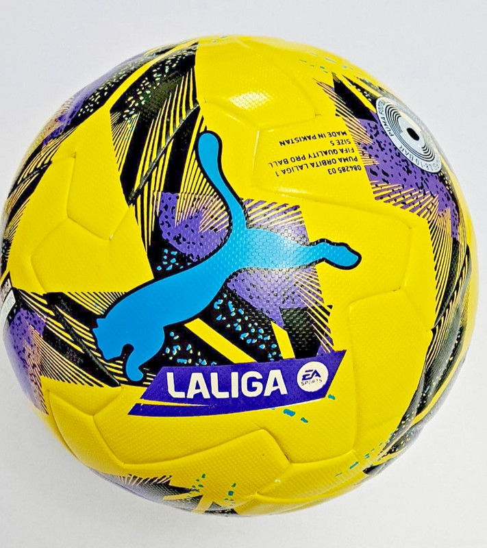 Puma Orbita Laliga1 FIFA Quality Pro Football Soccer Ball Sports Size 5 Yellow