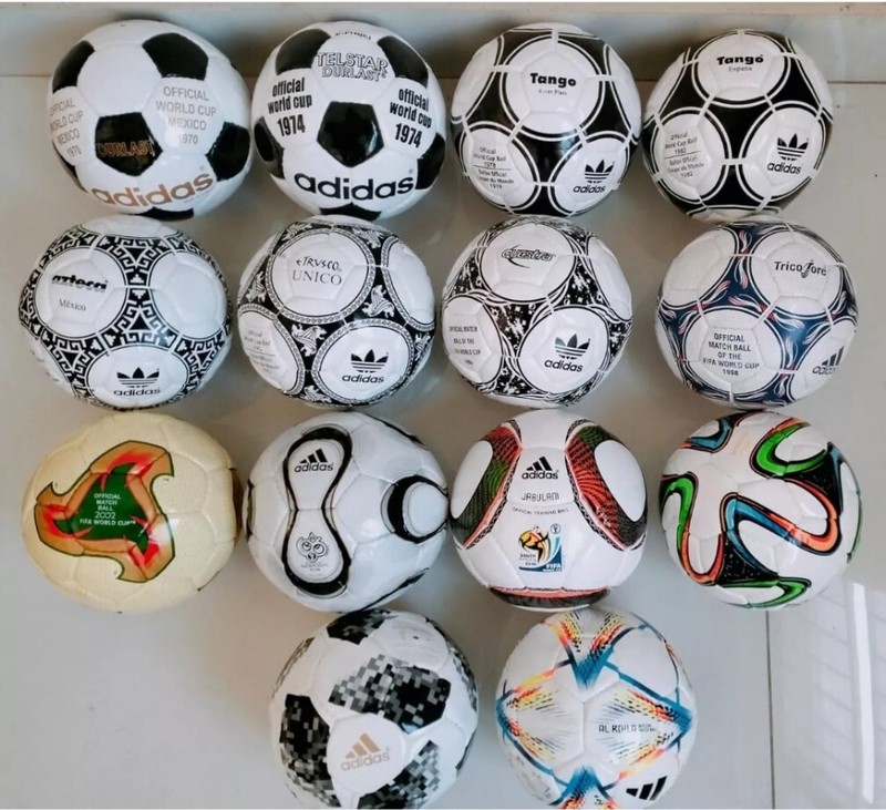 Fifa World Cup Adidas Historical Football Mini set 14 Pc for collection Size1
