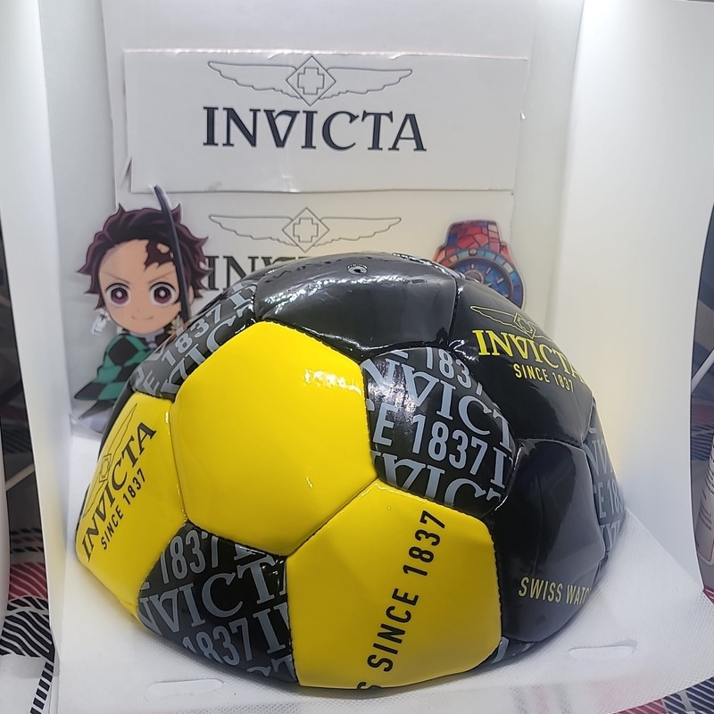 Invicta High Visibility Soccer Ball Size 5 Black Yellow Gray Since 1837 gallery