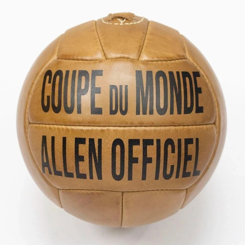 Historical 11 Pcs Soccer Ball Set FIFA World Cup 1930-1966 In Leather - Size 5 gallery