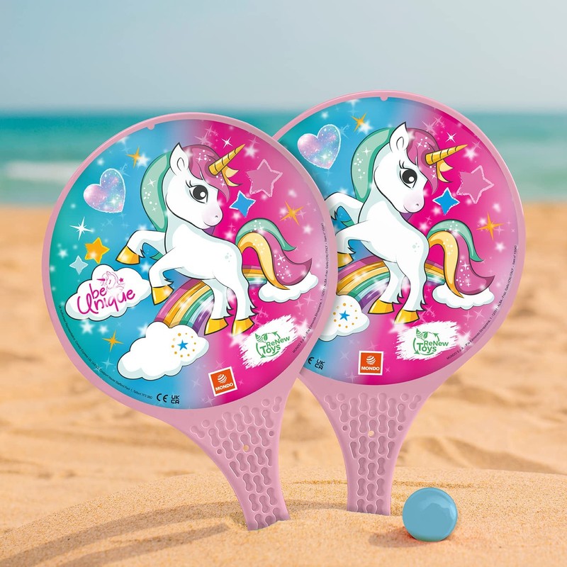 Toys - UNICORN PADDLE 2 Plastic Bat - Rubber Ball - Beach Toy... gallery