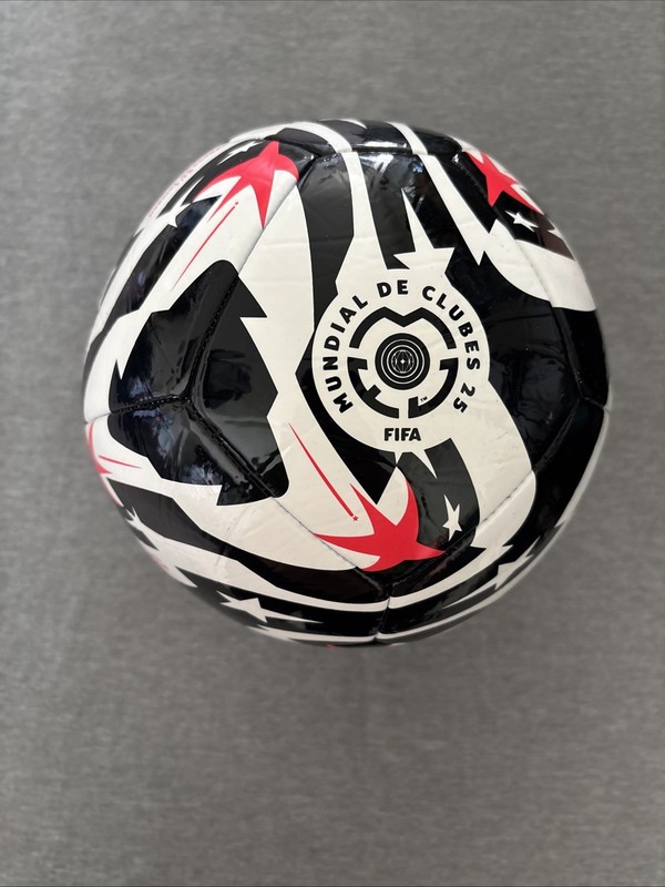 Adidas FIFA Club World Cup 2025 Match Soccer Ball Black White Red Stars Size 3 gallery