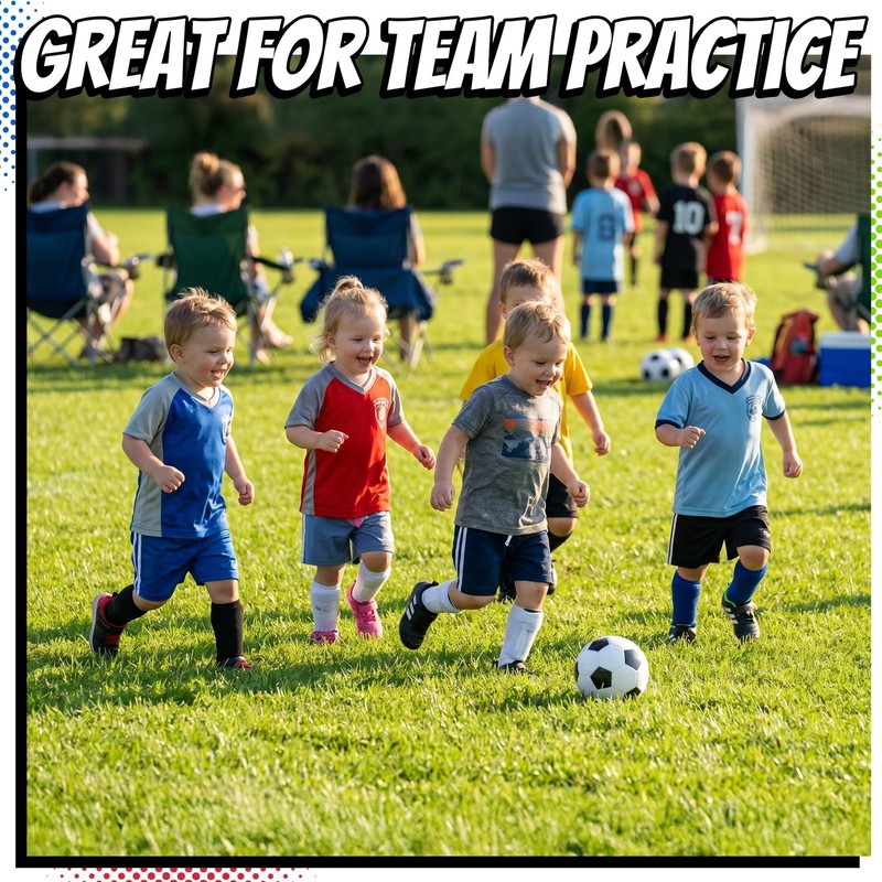 Soccer Size 2 with Pump - Black & White Training Practice & Match for & Toddl... gallery