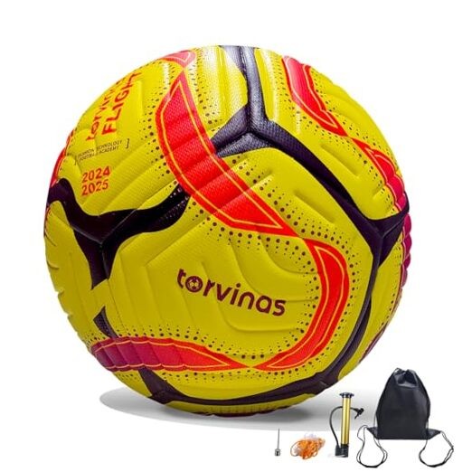 Soccer Ball Size 5,4 – Thermal Bonded Waterproof PU Leather, size 5 yellow