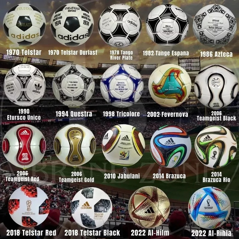 1970-2024 Edition Adidas Football World Cup Soccer ball Match Ball Size 5 USA