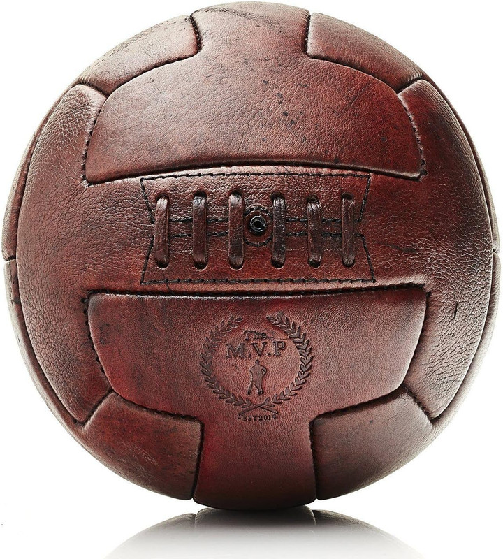 Modest Vintage Player Retro Heritage Brown Leather T Soccer Ball gallery