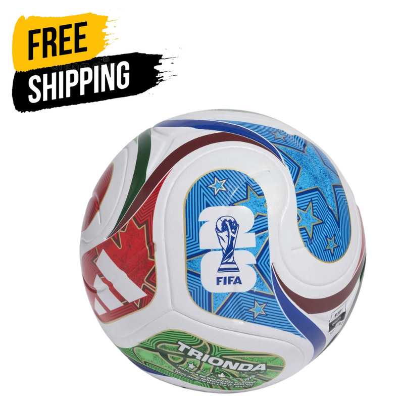 Football adidas World Cup 26 Trionda Size 5, Red and Blue with Yellow accents