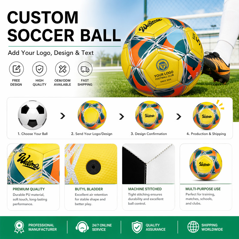 Custom Soccer Ball Personalized Logo Football OEM ODM Club School Team Gift gallery